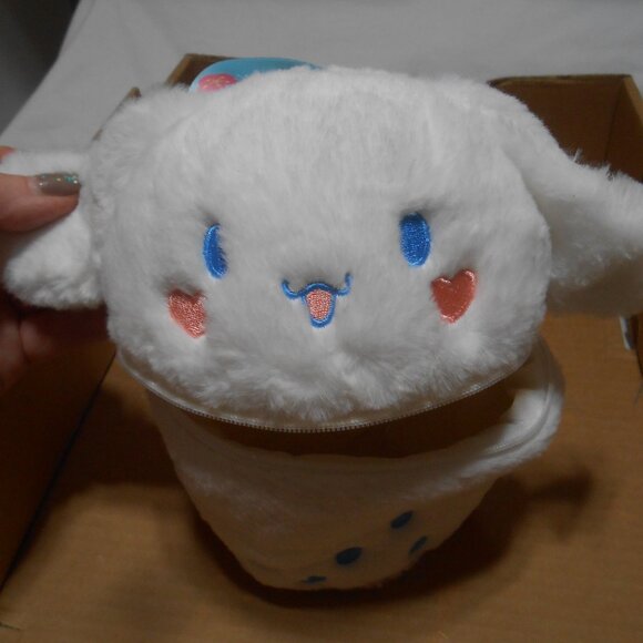 LITTLE GIRLS PLUSH WHITE SANRIO CINNAMROLL PURSE BAG ZIPPER SHOULDER TOTE 👸🎁 - Picture 8 of 9